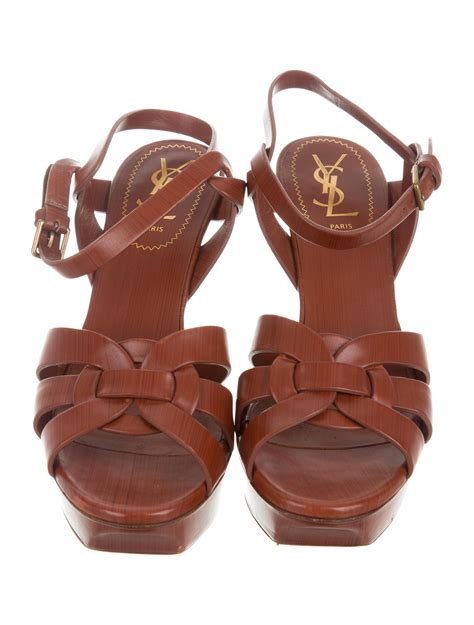 ysl tribute sandal heel height in mm|saint laurent tribute platform sandals.